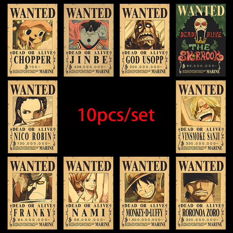 Vintage Collectible Dolls - 10 шт. Аниме One Piece: Плакаты