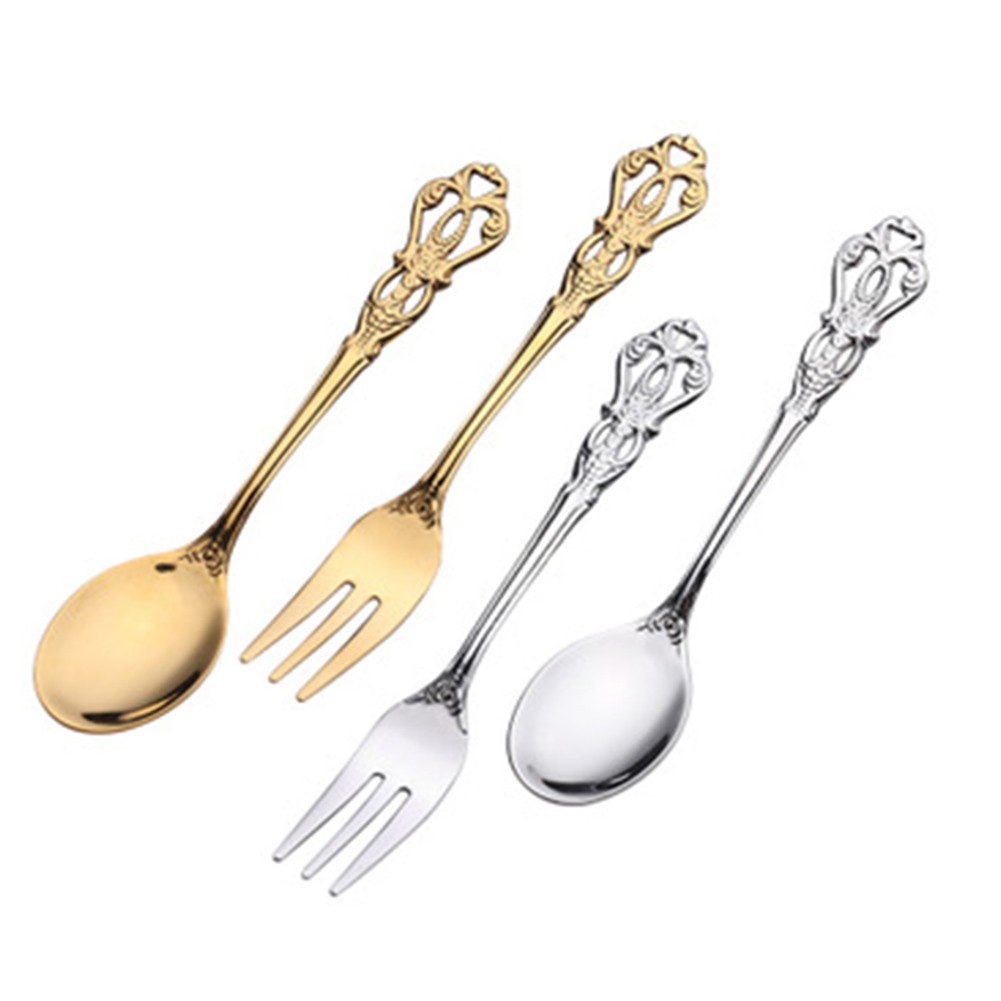 Vintage Collectible Spoons - Набор винтажных золотых ложек и вилок