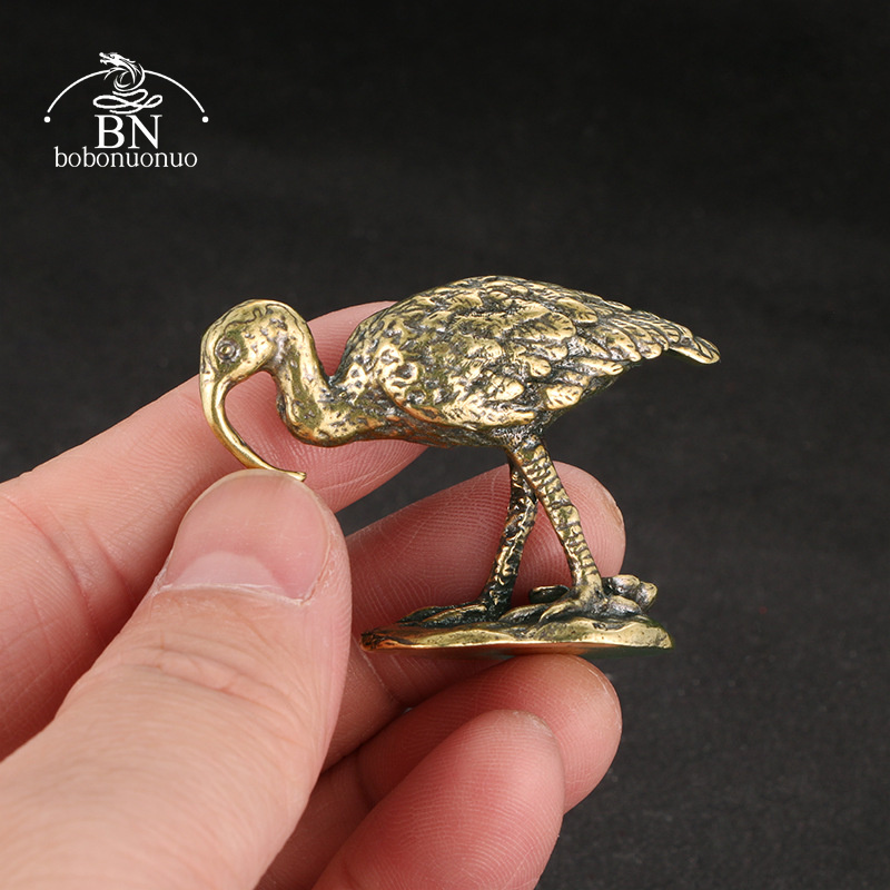Vintage Collectible Accessories - Винтажные латунные фигурки журавлей с длинными