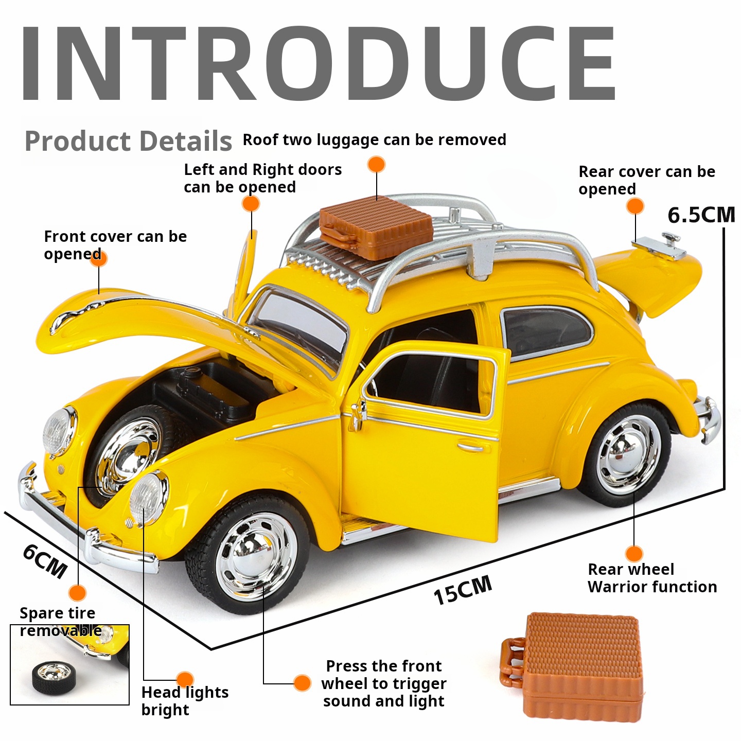 Vintage Collectible Toys For Sale - Масштабная модель автомобиля Volkswagen Beetle 1:32,