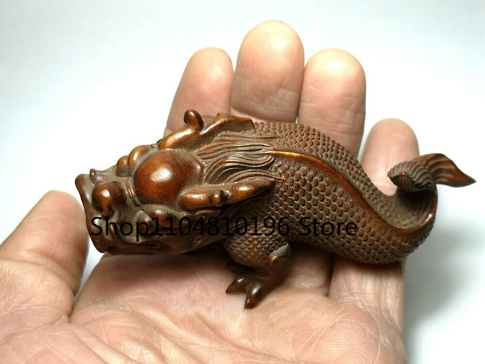 Vintage Collectible Figures - Китайская статуэтка из самшита, вырезанная вручную,